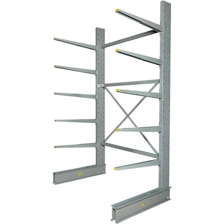 Global Industrial Single Sided Heavy Duty Cantilever Rack Starter, 72inWx50inDx120inH 320823